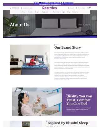 Best Mattress Companies in Bengaluru