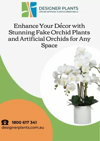 Enhance Your Décor with Stunning Fake Orchid Plants and Artificial Orchids for Any Space