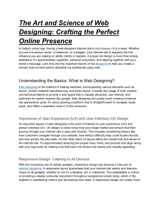web designing