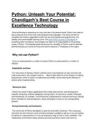 Python article