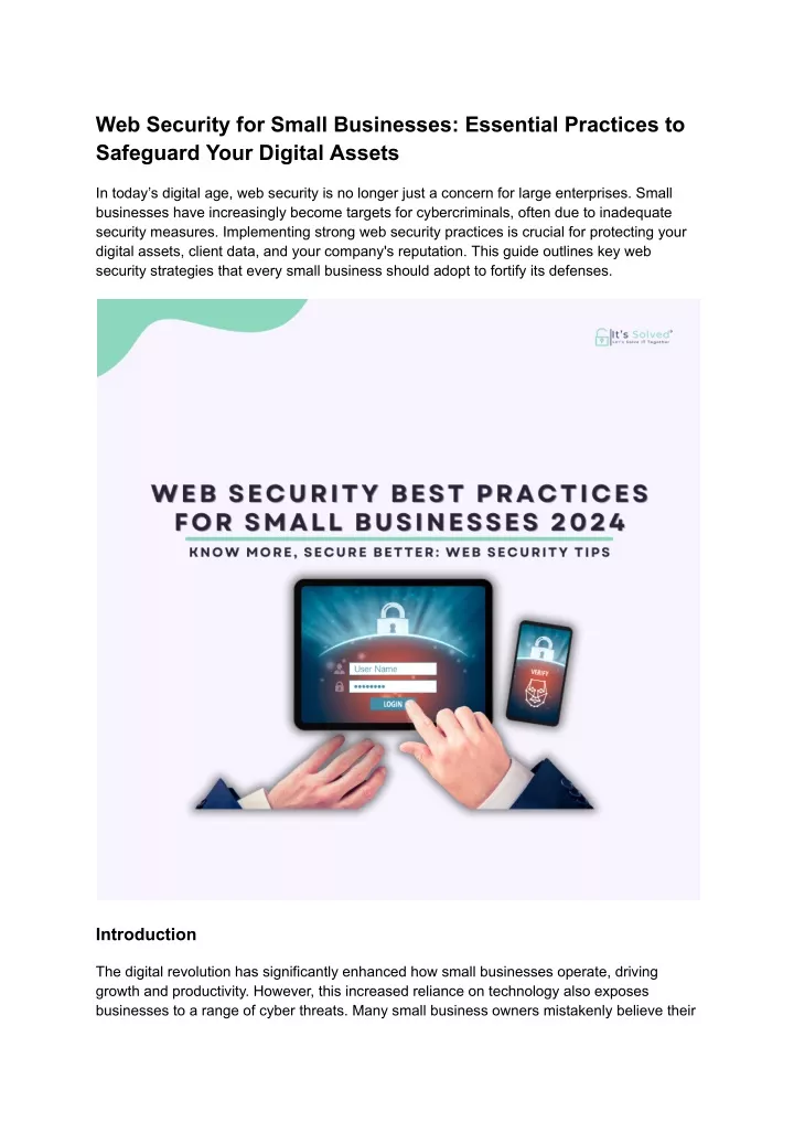 web security for small businesses essential