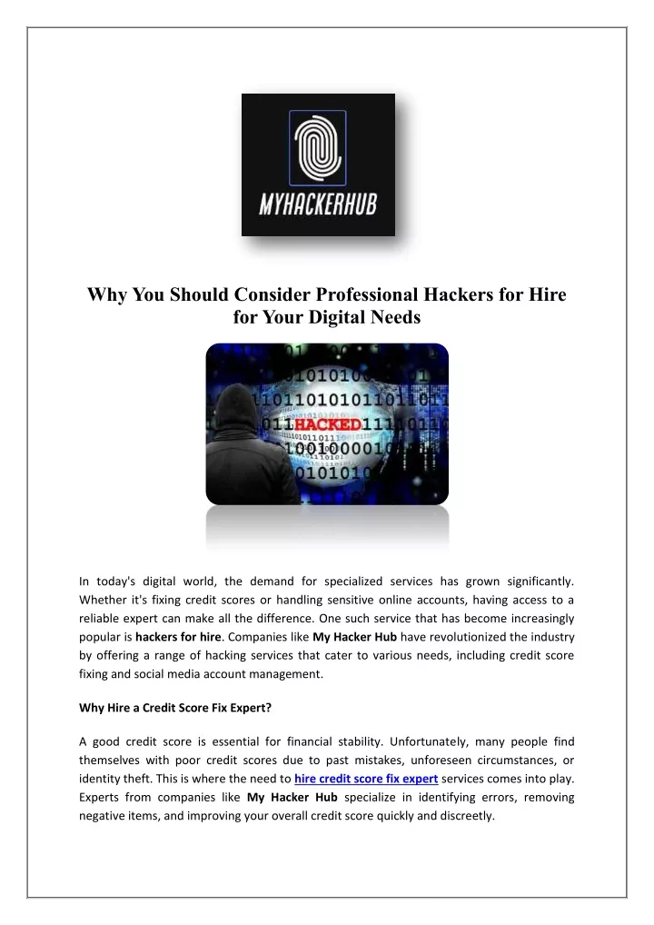 why you should consider professional hackers