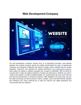 web development company