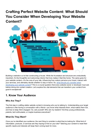 What Should You Consider When Developing Your Website Content