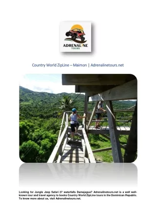 Country World ZipLine – Maimon | Adrenalinetours.net