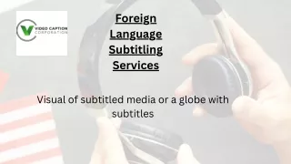 foreign language subtitling services