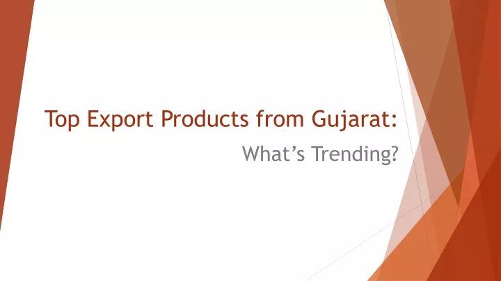 top export products from gujarat