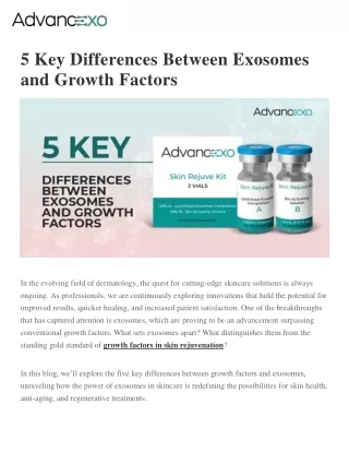 5 key differences between exosomes and growth