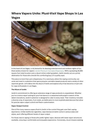 Best Vape Shops In Las Vegas
