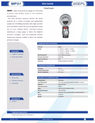 Mud Gauge - Diaphragm | India Pressure Gauge