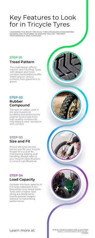 key features to look for in tricycle tyres