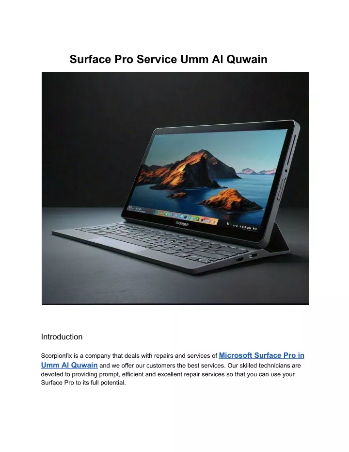 surface pro service umm al quwain