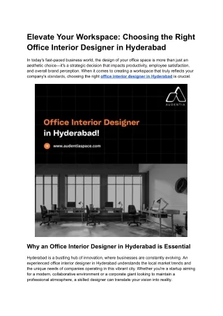 elevate your workspace choosing the right office
