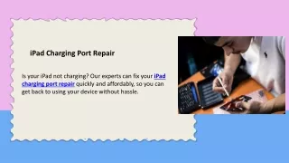 iPad Charging Port Repair
