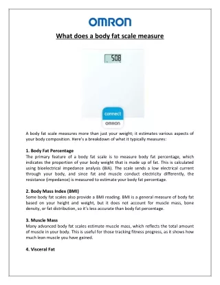 What does a body fat scale measure