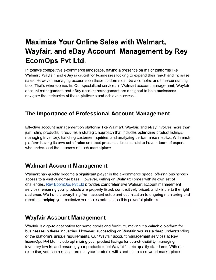 maximize your online sales with walmart wayfair