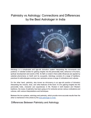 Connections and Differences by the Best Astrologer in India