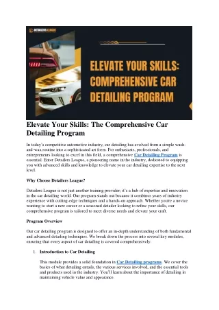 elevate your skills the comprehensive