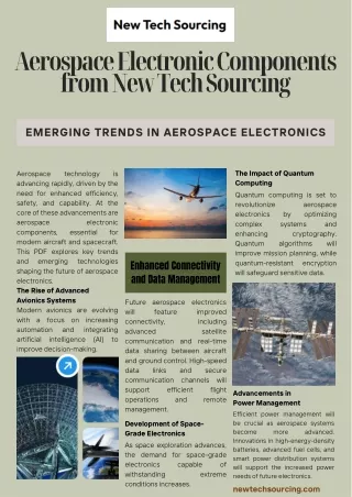 Aerospace Electronic Components from New Tech Sourcing
