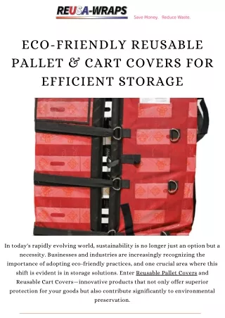 eco friendly reusable pallet cart covers
