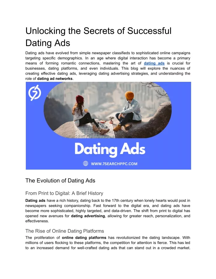 unlocking the secrets of successful dating ads