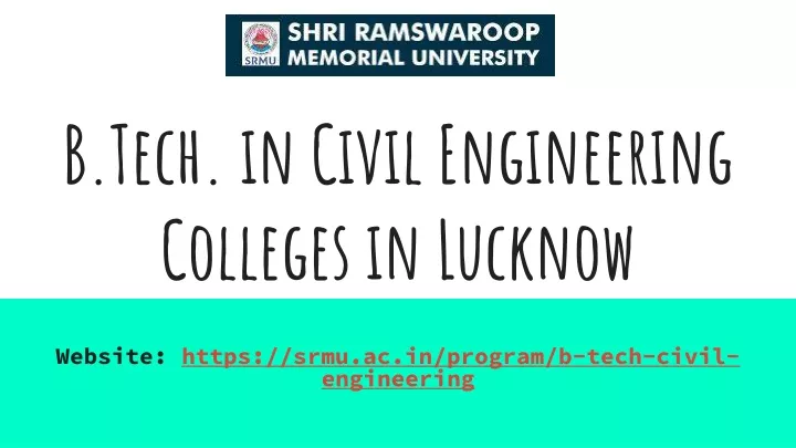 b tech in civil engineering colleges in lucknow