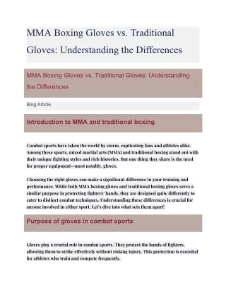 Choosing the Right MMA Boxing Gloves_ A Comprehensive Guide for Beginners
