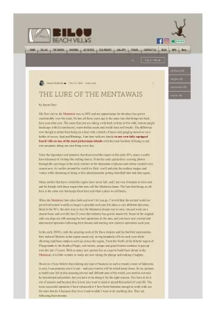 THE LURE OF THE MENTAWAIS