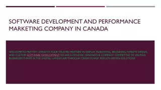 Software Development and Performance Marketing Company in Canada