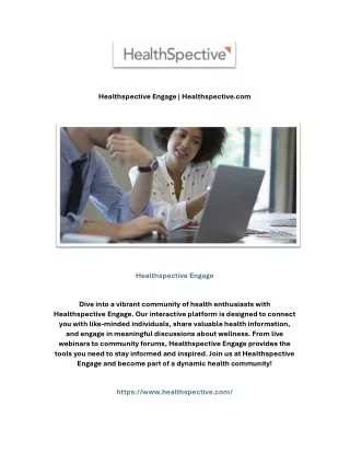 Healthspective Engage | Healthspective.com
