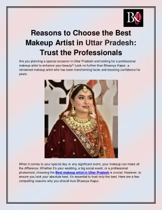 Best makeup artist in Uttar Pradesh