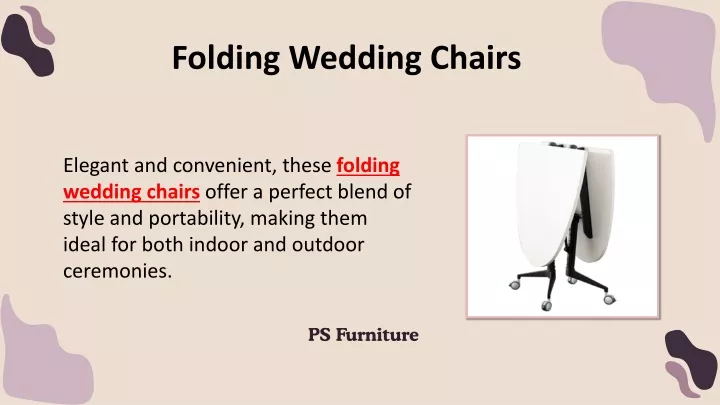 folding wedding chairs