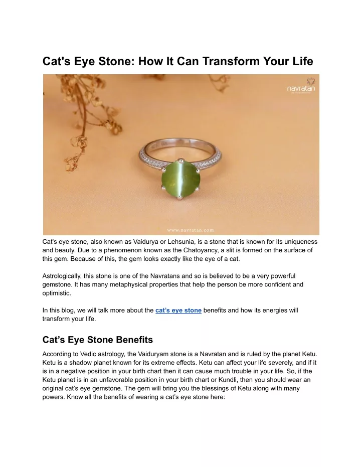 cat s eye stone how it can transform your life