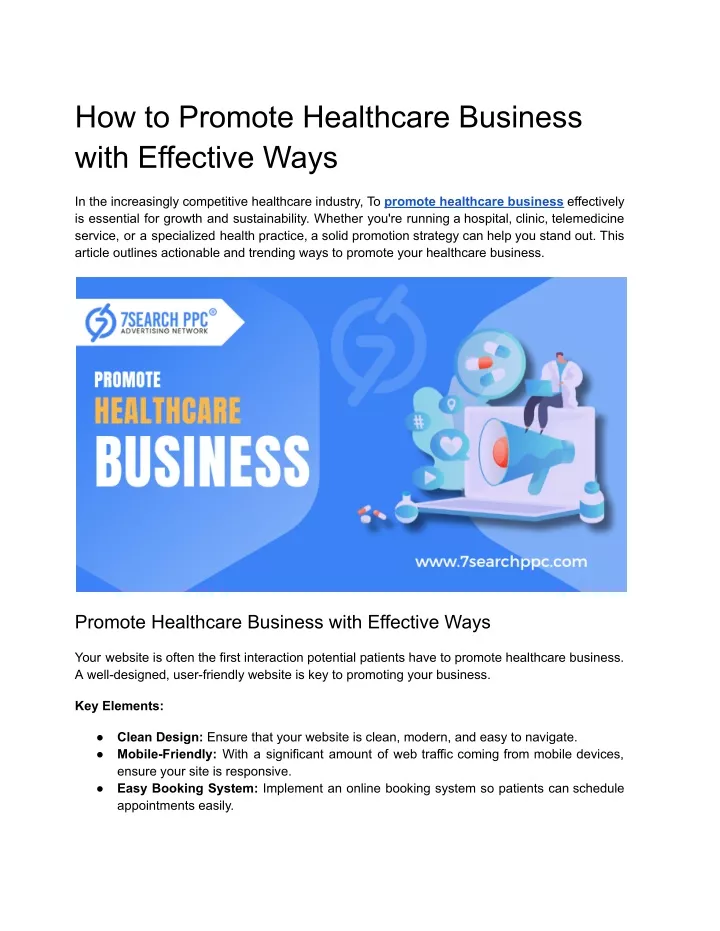 how to promote healthcare business with effective