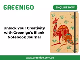 Unlock Your Creativity with Greenigo’s Blank Notebook Journal