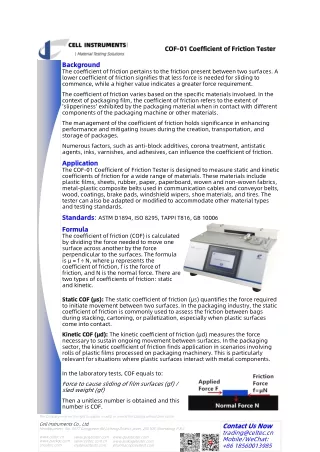 cof cof 01 coefficient of friction tester