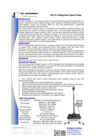 fdt fdt 01 falling dart impact tester 01 falling