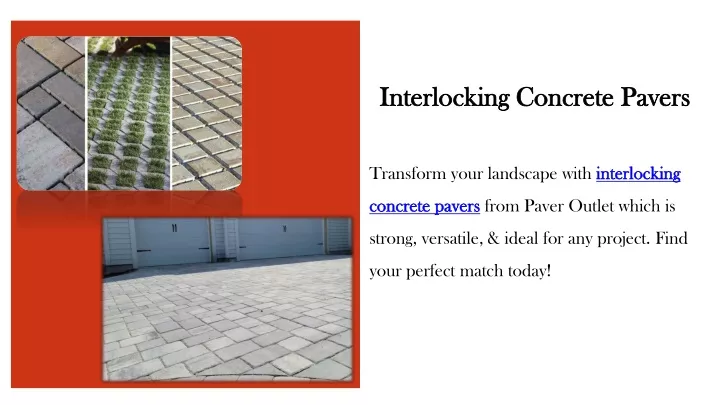 interlocking concrete pavers