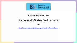 External Water Softeners