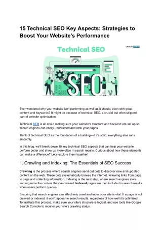 15 Technical SEO Key Aspects Strategies to Boost Your Website