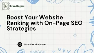 Boost Your Website Ranking with On-Page SEO Strategies