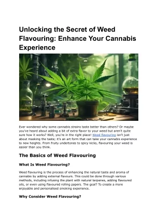 Unlocking the Secret of Weed Flavouring_ Enhance Your Cannabis Experience