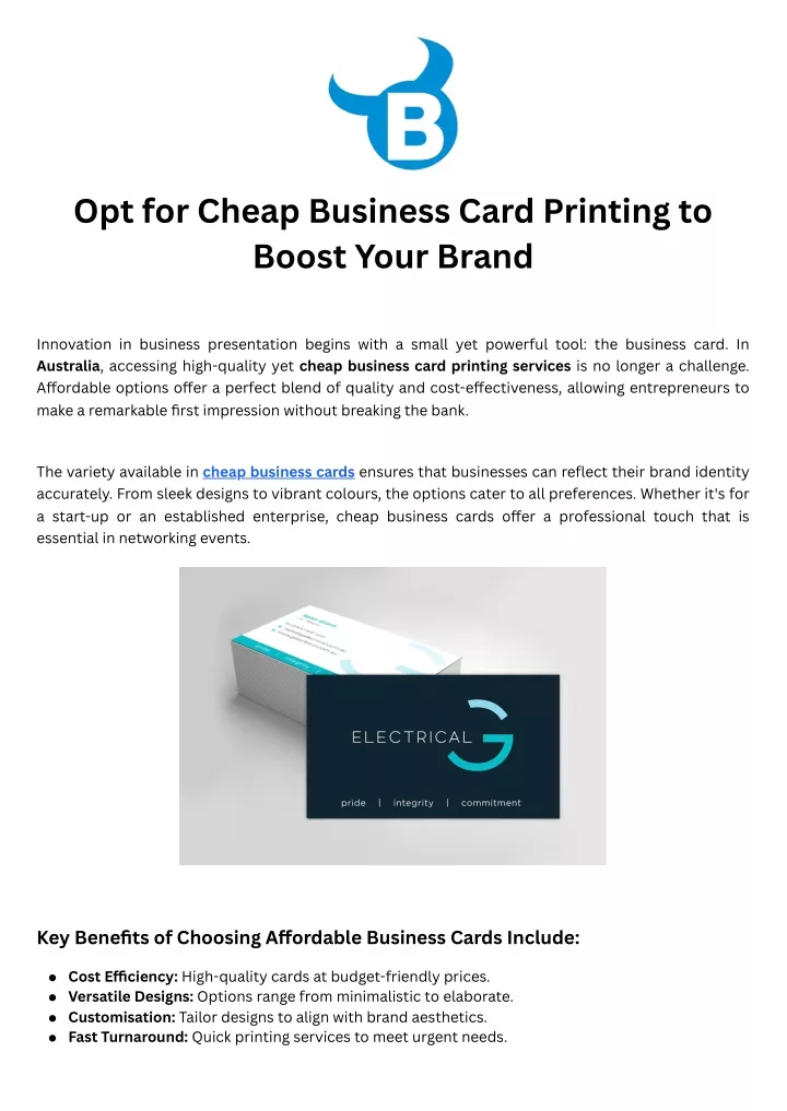 opt for cheap business card printing to boost