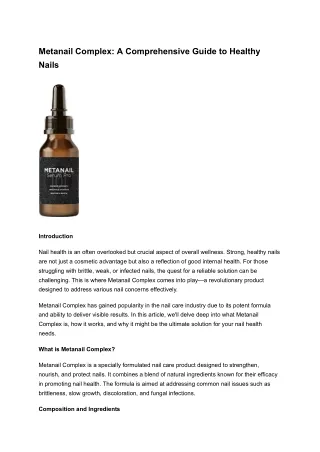 metanail complex a comprehensive guide to healthy