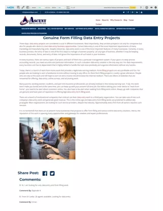 Data Entry Projects