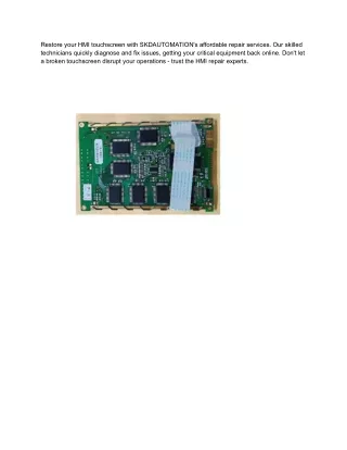 Hmi touch repair price