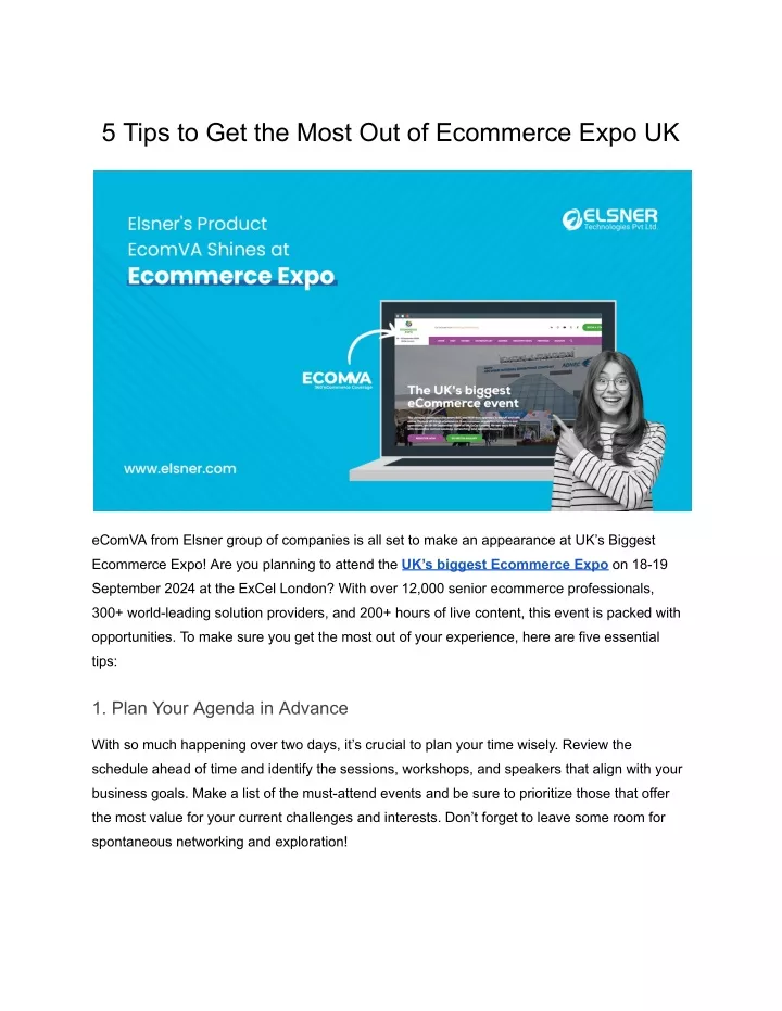 5 tips to get the most out of ecommerce expo uk