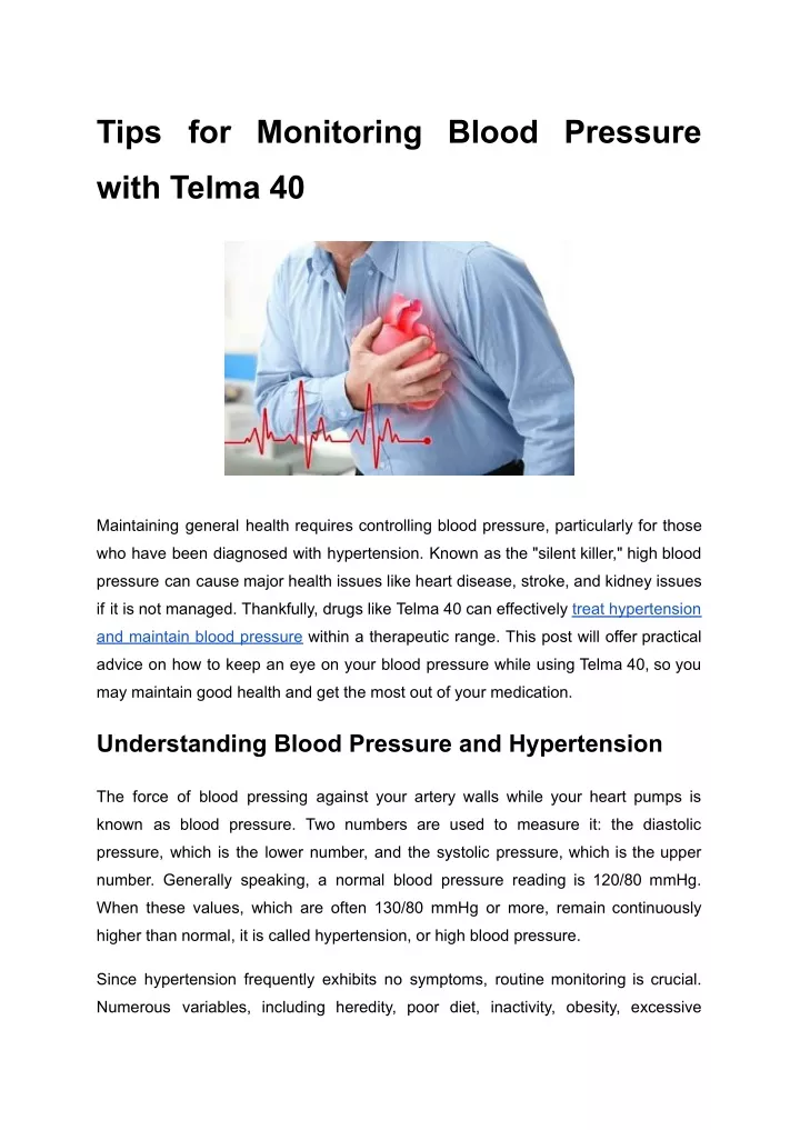 tips for monitoring blood pressure