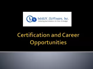 Certification and Career Opportunities