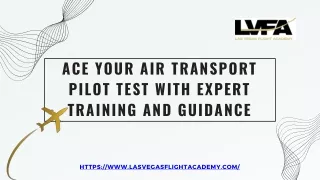 Ace Your Air Transport Pilot Test with Expert Training and Guidance